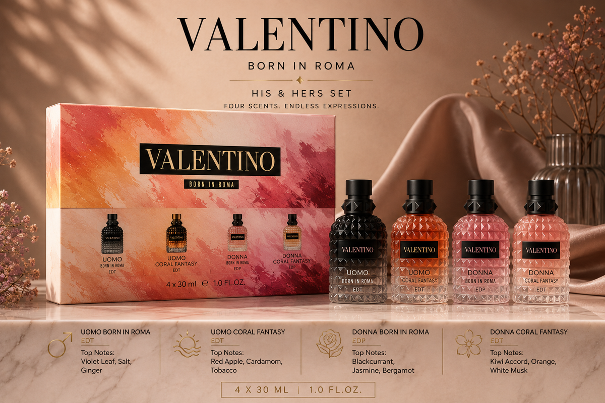 Valentino Born In Roma Uomo/Donna Set His & Hers Set 4x30ml